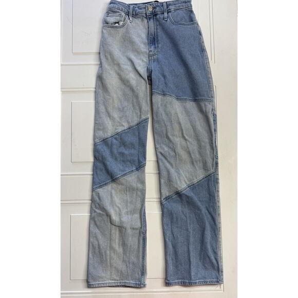 Hollister Denim - Hollister Patch Jeans White Tag Size 1 R Size 25 X 31 Ultra High Rise Dad Jean